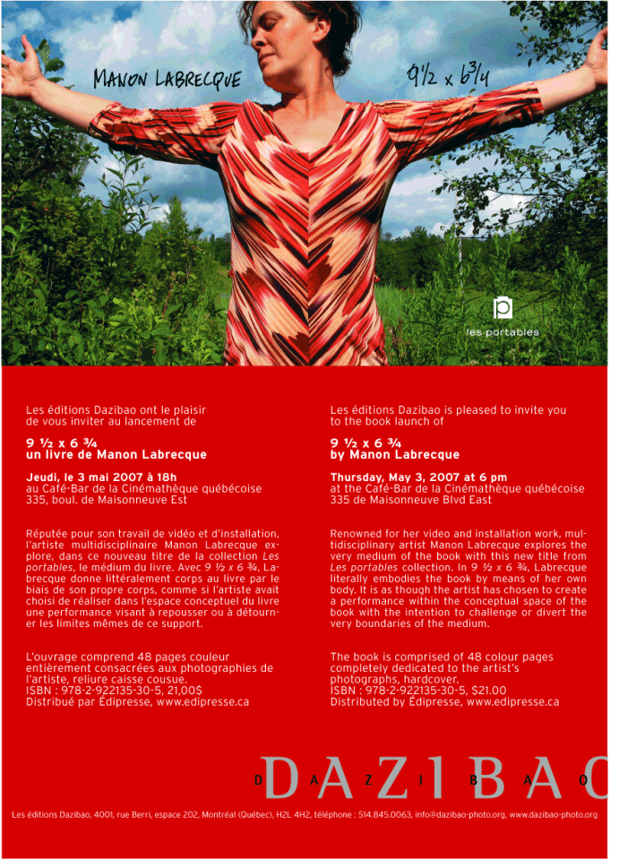 communique, manon labrecque, livre de photo dazibao