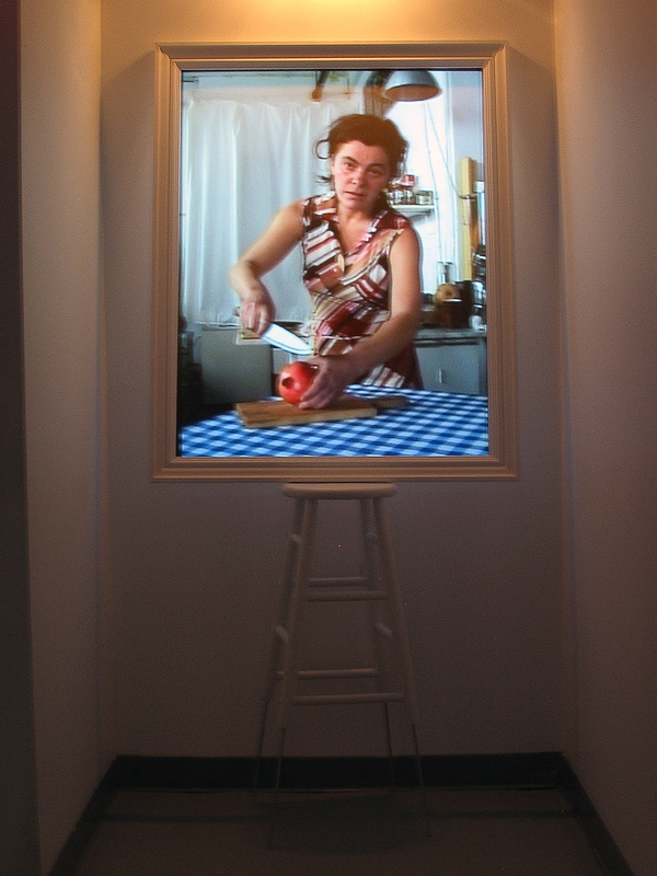 fixation,installation vidéo de manon labrecque, peinture,fixité,tableau vivant,nature morte