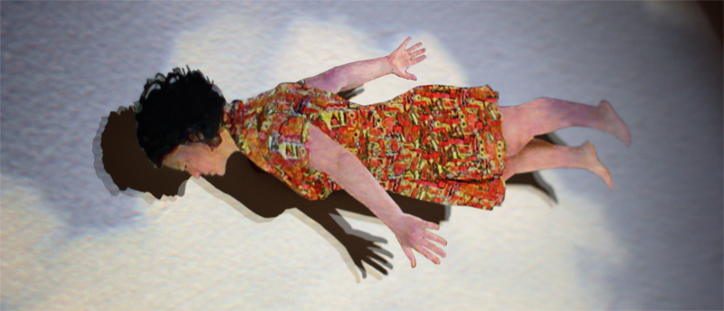 les traversées,installation cinétique et sonore de manon labrecque,mécanismes,images,corps,flute,paysages,lanterne magique