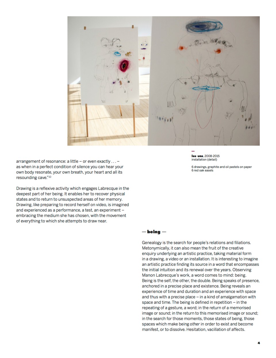 genealogy, text Nicole Gingras, expo Manon Labrecque, 2015